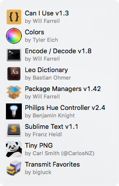 Alfred Workflows