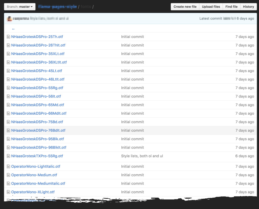 fonts-github