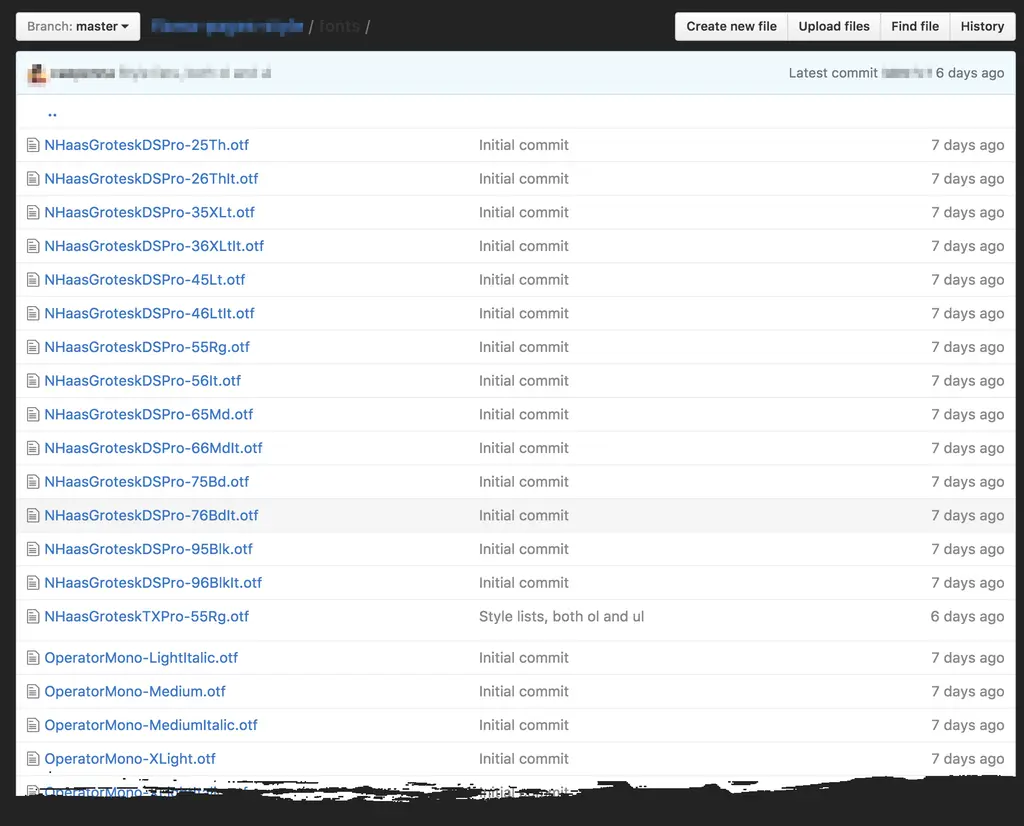 fonts-github